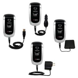 Gomadic Road Warrior Kit for the Samsung SPH-A840 includes a Car & Wall Charger AND USB cable AND Battery Ex