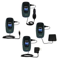Gomadic Road Warrior Kit for the Samsung SPH-M510 includes a Car & Wall Charger AND USB cable AND Battery Ex