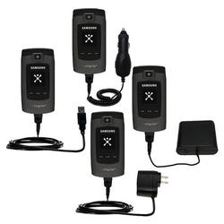 Gomadic Road Warrior Kit for the Samsung SYNC SGH-A707 includes a Car & Wall Charger AND USB cable AND Batte