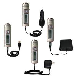 Gomadic Road Warrior Kit for the Samsung Yepp YP-55V includes a Car & Wall Charger AND USB cable AND Battery