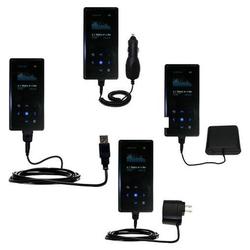 Gomadic Road Warrior Kit for the Samsung Yepp YP-K5 4GB includes a Car & Wall Charger AND USB cable AND Batt