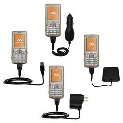Gomadic Road Warrior Kit for the Sony Ericsson W700i includes a Car & Wall Charger AND USB cable AND Battery