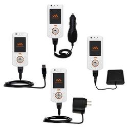 Gomadic Road Warrior Kit for the Sony Ericsson W900i includes a Car & Wall Charger AND USB cable AND Battery