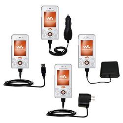 Gomadic Road Warrior Kit for the Sony Ericsson Z750a includes a Car & Wall Charger AND USB cable AND Battery