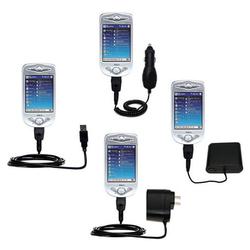 Gomadic Road Warrior Kit for the T-Mobile MDA II includes a Car & Wall Charger AND USB cable AND Battery Ext