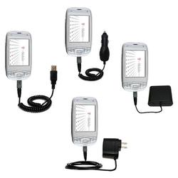 Gomadic Road Warrior Kit for the T-Mobile MDA IV includes a Car & Wall Charger AND USB cable AND Battery Ext