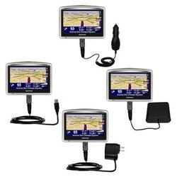 Gomadic Road Warrior Kit for the TomTom One XL includes a Car & Wall Charger AND USB cable AND Battery Exten