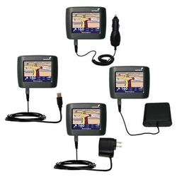 Gomadic Road Warrior Kit for the TomTom One includes a Car & Wall Charger AND USB cable AND Battery Extender