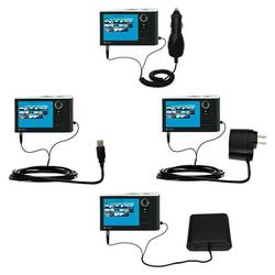 Gomadic Road Warrior Kit for the Toshiba Gigabeat S MEV30K includes a Car & Wall Charger AND USB cable AND B