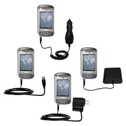 Gomadic Road Warrior Kit for the Vodaphone VPA Compact III includes a Car & Wall Charger AND USB cable AND B