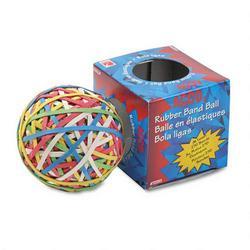 Acco Brands Inc. Rubber Band Ball, Assorted Colors & Sizes, Minimum 260 Bands