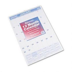 At-A-Glance Ruled Daily Blocks Monthly Wall Calendar, 15 1/2x22 3/4, Blue Ink/Red Highlights
