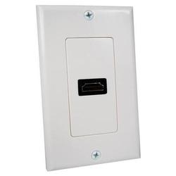 CABLES UNLIMITED SINGLE HDMI WALL PLATE WHITE