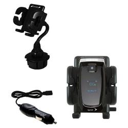 Gomadic Samsung A640 Auto Cup Holder with Car Charger - Uses TipExchange