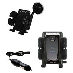 Gomadic Samsung A640 Auto Windshield Holder with Car Charger - Uses TipExchange