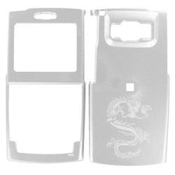 Wireless Emporium, Inc. Samsung Ace SPH-I325 Silver Laser Dragon Snap-On Protector Case Faceplate