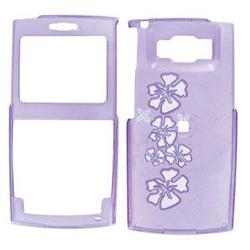 Wireless Emporium, Inc. Samsung Ace SPH-I325 Trans. Purple Hawaii Snap-On Protector Case Faceplate