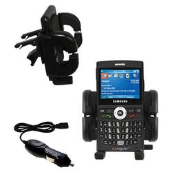 Gomadic Samsung Blackjack II Auto Vent Holder with Car Charger - Uses TipExchange