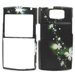 Wireless Emporium, Inc. Samsung Blackjack II SGH-I617 Dark Green w/White Flowers Snap-On Protector Case Faceplate