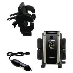 Gomadic Samsung Gleam Auto Vent Holder with Car Charger - Uses TipExchange