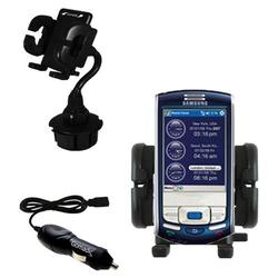 Gomadic Samsung IP-830w Auto Cup Holder with Car Charger - Uses TipExchange