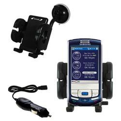 Gomadic Samsung IP-830w Auto Windshield Holder with Car Charger - Uses TipExchange