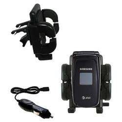 Gomadic Samsung Jayhawk Auto Vent Holder with Car Charger - Uses TipExchange