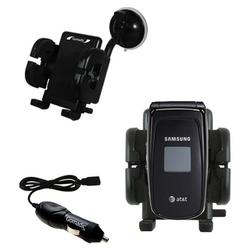 Gomadic Samsung Jayhawk Auto Windshield Holder with Car Charger - Uses TipExchange