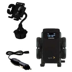 Gomadic Samsung M610 Auto Cup Holder with Car Charger - Uses TipExchange