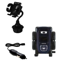 Gomadic Samsung MM-A920 Auto Cup Holder with Car Charger - Uses TipExchange