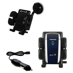 Gomadic Samsung SCH-A560 Auto Windshield Holder with Car Charger - Uses TipExchange