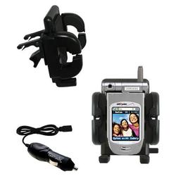 Gomadic Samsung SCH-A610 Auto Vent Holder with Car Charger - Uses TipExchange