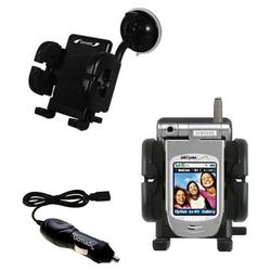 Gomadic Samsung SCH-A610 Auto Windshield Holder with Car Charger - Uses TipExchange