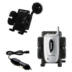 Gomadic Samsung SCH-A650 Auto Windshield Holder with Car Charger - Uses TipExchange