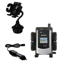 Gomadic Samsung SCH-A790 Auto Cup Holder with Car Charger - Uses TipExchange