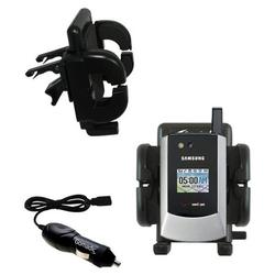 Gomadic Samsung SCH-A790 Auto Vent Holder with Car Charger - Uses TipExchange