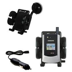 Gomadic Samsung SCH-A790 Auto Windshield Holder with Car Charger - Uses TipExchange