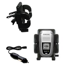 Gomadic Samsung SCH-A820 Auto Vent Holder with Car Charger - Uses TipExchange