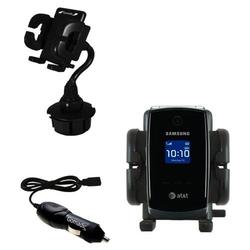 Gomadic Samsung SGH-A517 Auto Cup Holder with Car Charger - Uses TipExchange