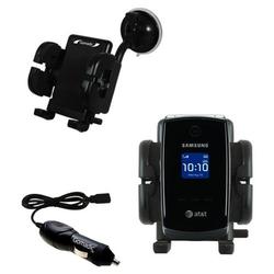 Gomadic Samsung SGH-A517 Auto Windshield Holder with Car Charger - Uses TipExchange