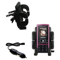 Gomadic Samsung SGH-C130 Auto Vent Holder with Car Charger - Uses TipExchange