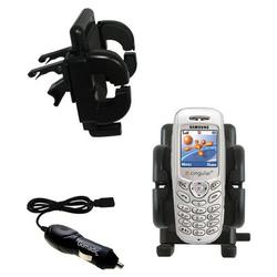 Gomadic Samsung SGH-C207 Auto Vent Holder with Car Charger - Uses TipExchange