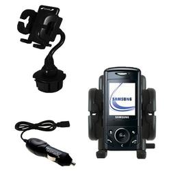 Gomadic Samsung SGH-D520 Auto Cup Holder with Car Charger - Uses TipExchange