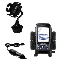 Gomadic Samsung SGH-D870 Auto Cup Holder with Car Charger - Uses TipExchange