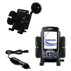 Gomadic Samsung SGH-D870 Auto Windshield Holder with Car Charger - Uses TipExchange