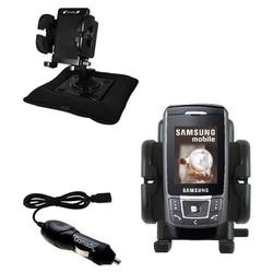 Gomadic Samsung SGH-D900 Auto Bean Bag Dash Holder with Car Charger - Uses TipExchange