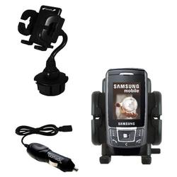 Gomadic Samsung SGH-D900 Auto Cup Holder with Car Charger - Uses TipExchange