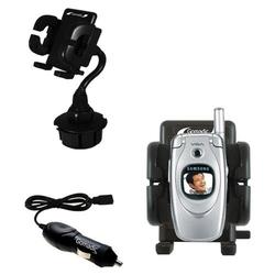 Gomadic Samsung SGH-E600 Auto Cup Holder with Car Charger - Uses TipExchange