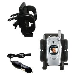 Gomadic Samsung SGH-E600 Auto Vent Holder with Car Charger - Uses TipExchange