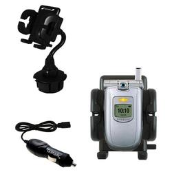 Gomadic Samsung SGH-P100 Auto Cup Holder with Car Charger - Uses TipExchange